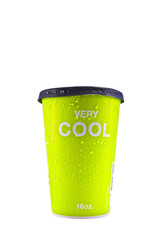 Ice cold water in Plastic cup