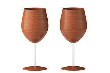 Conceptual Wooden Wine Glasses