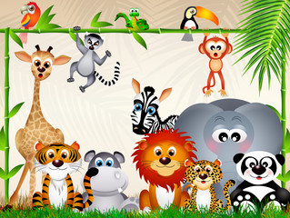 Obraz na płótnie Canvas zoo animals
