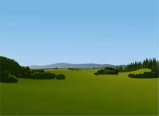 Naklejka premium Rural landscape
