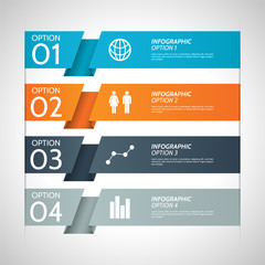 Colorful Paper Infographic Option Background © Giraphics