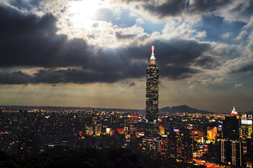 Obraz premium Nice view of Taipei City, Taiwan