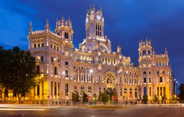 Poster Cibeles-Palast in der Sommerdämmerung. Madrid © JackF