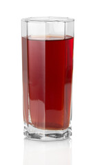 The glass of grape juice