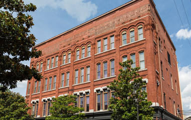 Fototapeta na wymiar Classic Old Square Brick Building