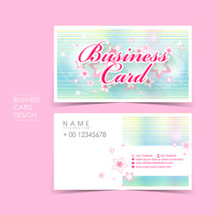 princess style vector business card set