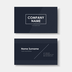 vector business card design of black minimalistic