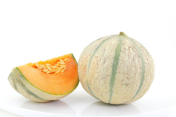 Melon de charente et découpe