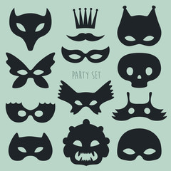 carnival mask and disguises vector illustration