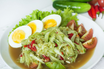 Thai style cucumber spicy salad