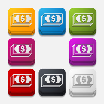 square button: money