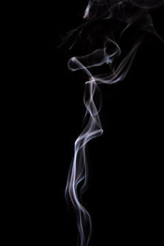Abstract incense smoke isolated