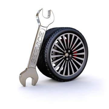 3D car tyre service