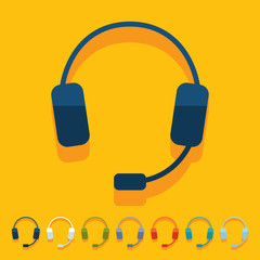 Flat design: headphones