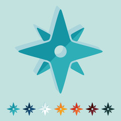 Flat design: compass