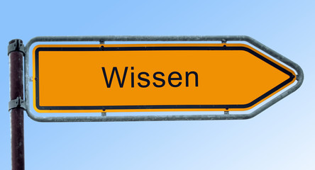Strassenschild 6 - Wissen