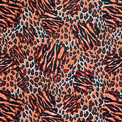 The texture of fabric stripes leopard