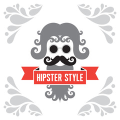 Hipster Concept Vector Illustration - Retro Style Design