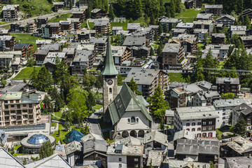Fototapeta premium Blick auf Zermatt, Schweiz