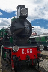 Obraz premium Vintage steam powered railway train