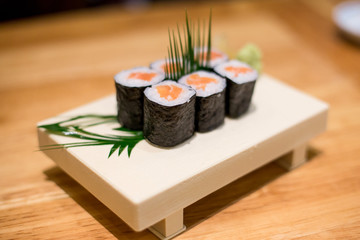 Maki rolls with smoked salmon © watthano