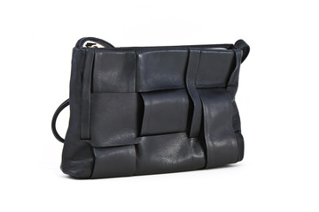 Black leather women bag