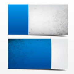 Blue and grey grunge card template