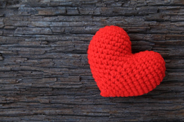 Naklejka na ściany i meble Love hearts on wooden background