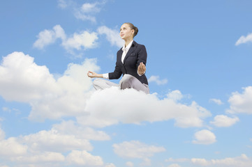 Relaxed businesswoman