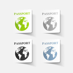 realistic design element: passport