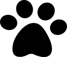 pet paw icon vector