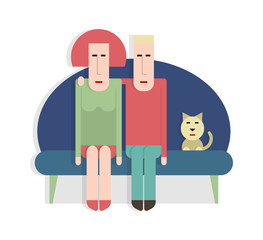 Man and woman on the couch