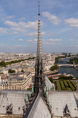 Naklejka premium Parispanorama von der Kathedrale Notre Dame