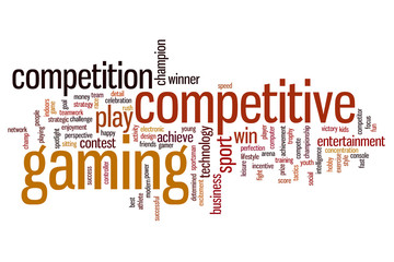Competitive gaming word cloud