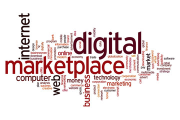 Digital marketplace word cloud