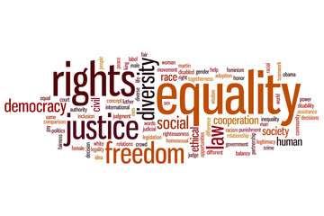 Fototapeta premium Equality word cloud