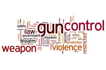 Gun control word cloud