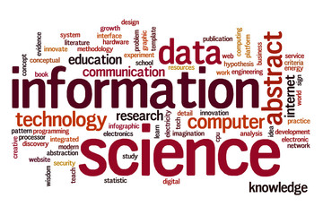 Information science word cloud