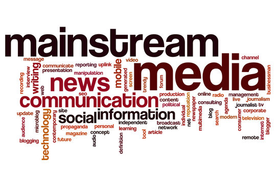 Mainstream media word cloud