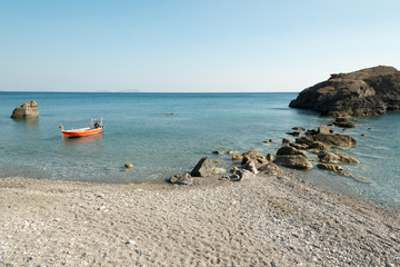 Beautiful empty beach near Plakias, Crete, Greece
