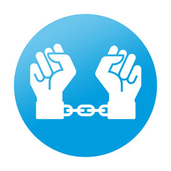 Etiqueta redonda esclavitud