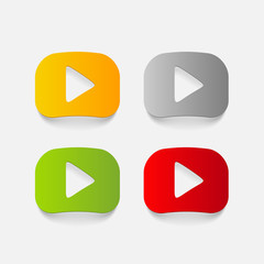 realistic design element: start, icon