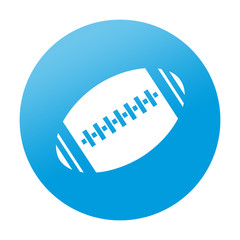 Etiqueta redonda balon de rugby