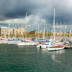 Obraz premium Marina Port Vell in Barcelona