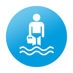 Etiqueta redonda parque acuatico