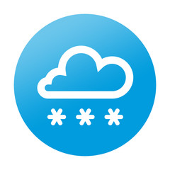 Etiqueta redonda nieve