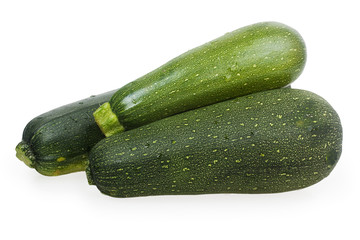 three green zucchini