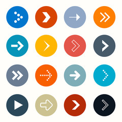 Vector Circle Arrows Set on White Background
