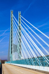 bridge of an Industry Park in beautiful landscape near Frankfurt