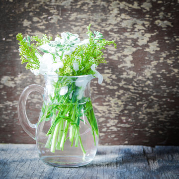 Rustic bunch on flowers